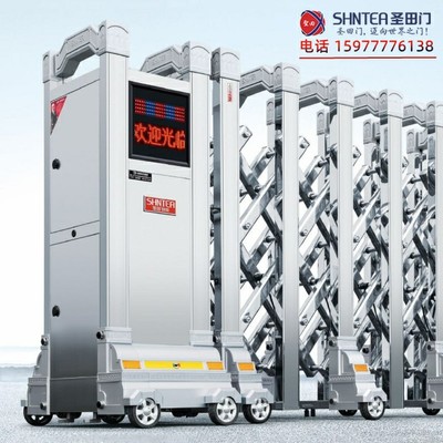 电动伸缩门|不锈钢电动伸缩门|成品不锈钢电动伸缩门