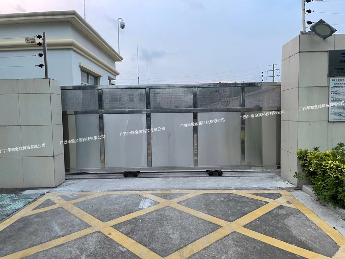 中国南方电网合浦变压站电动平移门安装案例 - 南宁电动伸缩门,电动门