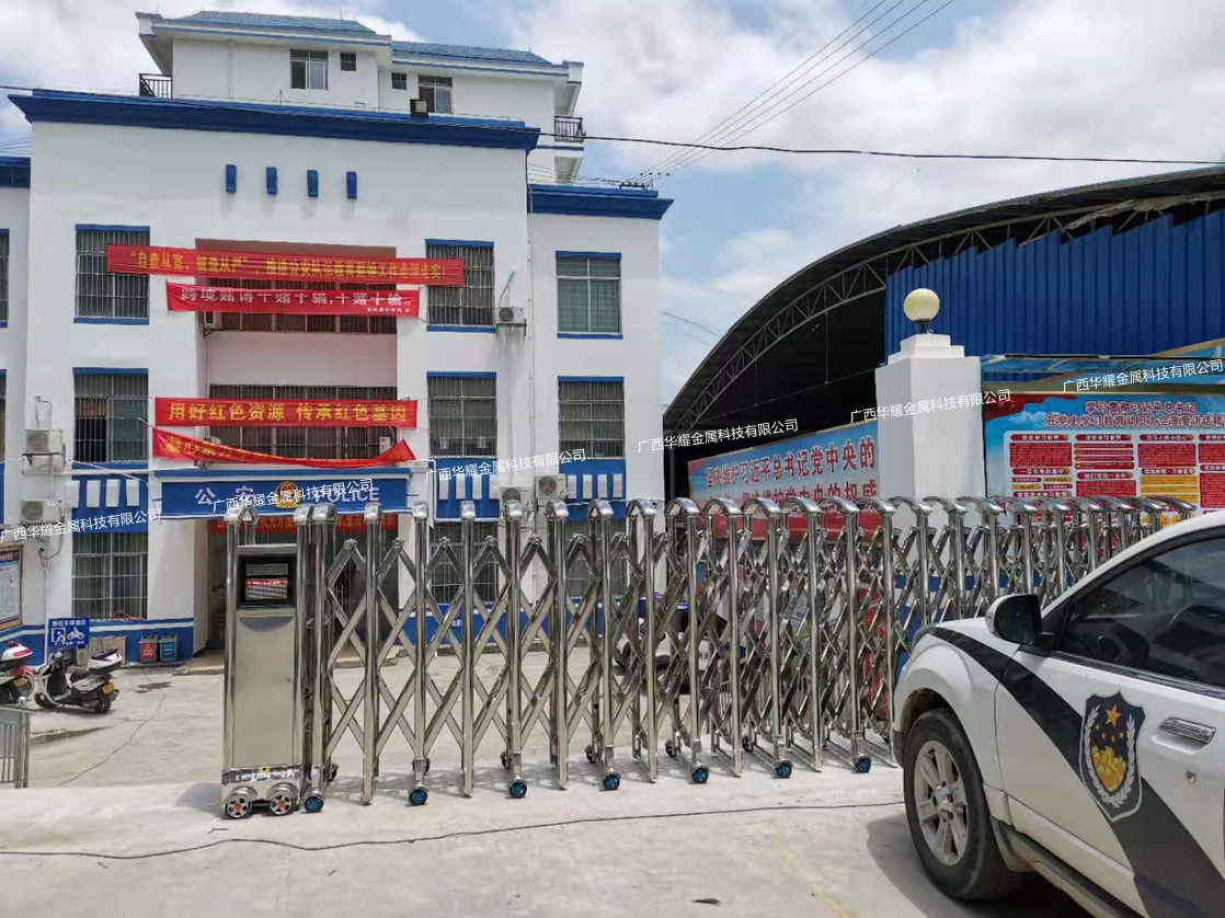 广西田林县乐里派出所电动伸缩门安装 - 南宁电动伸缩门,电动门安装